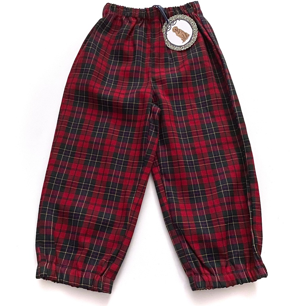 Edgehill Collection x Darby Fallon Clark Boys Tod Plaid Pull-On Pants New Nwt